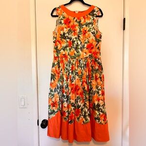 BNWT Unique Vintage Floral Sleeveless Dress US L